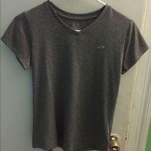 Gray V-neck champion T-shirt